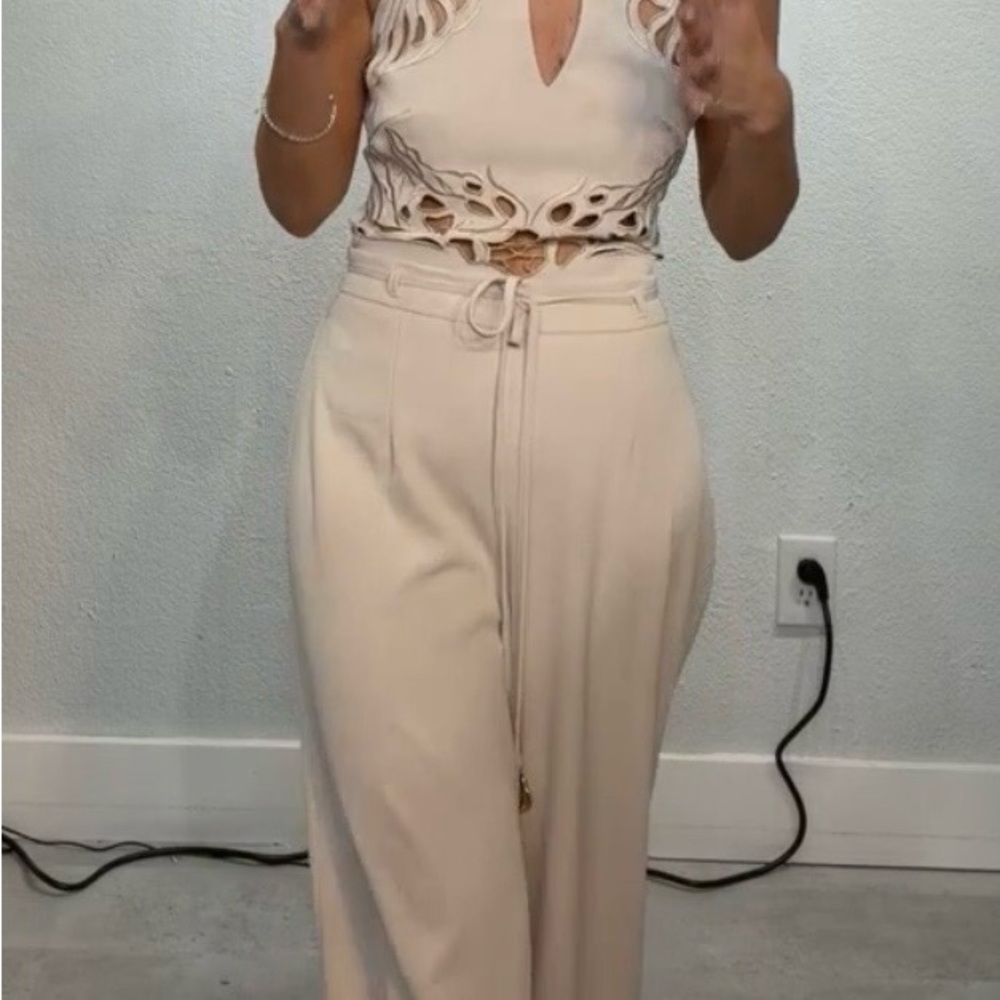 Elegant Cream Jumpsuit